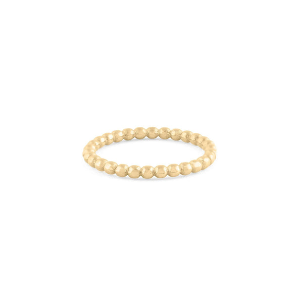 14K Gold Filled Plus™ Beaded Spacer Ring: Gold / 6