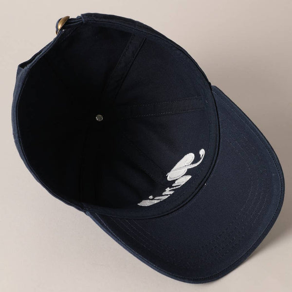Paris Social Club Text Embroidery Baseball Cap: Beige / ONE SIZE - Lulu Bella Boutique