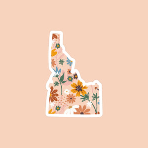 Idaho Floral State Sticker