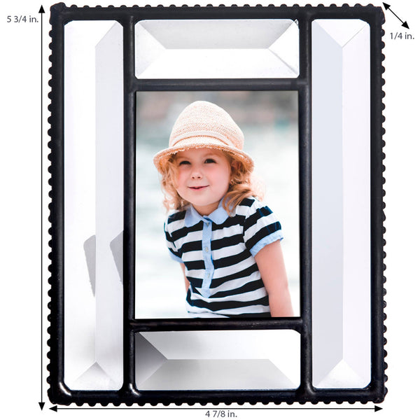 Crystal Glass Picture Frame 5x7 4x6 2.5x3.5 By J Devlin: 5x7