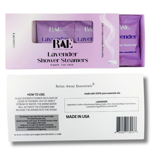 Lavender Shower Steamers 6 Pack - Made in USA - Spa Tablets