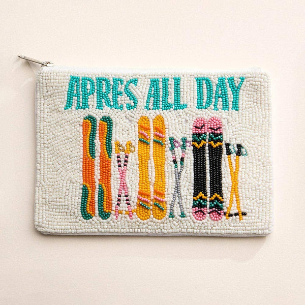 APRES ALL DAY Message Seed Beaded Mini Pouch Bag - Lulu Bella Boutique