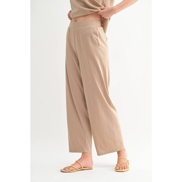 KNIT PANTS: Taupe - Lulu Bella Boutique