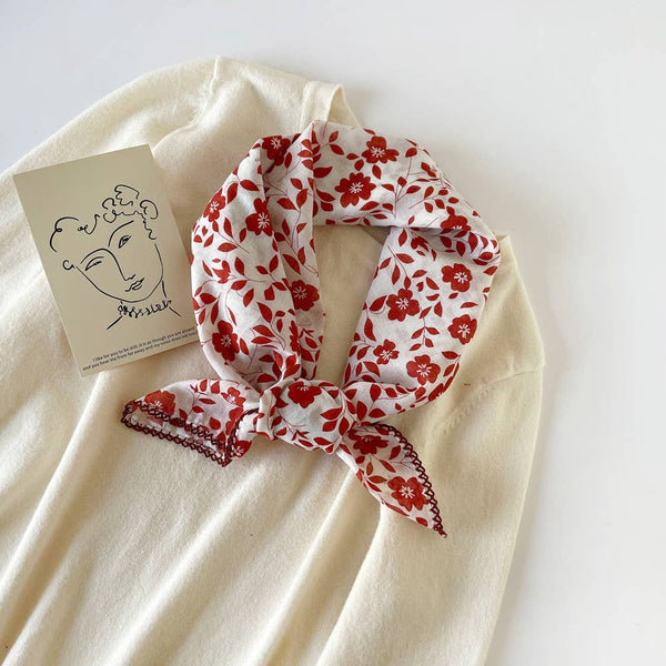 Versatile Retro Printed Square Scarf - Lulu Bella Boutique