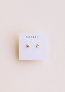 Offset Trio - White CZ - Gold Earrings - Lulu Bella Boutique