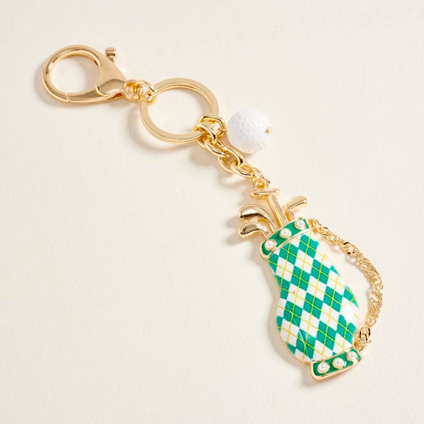 Golf Bag Charm Drop Keychain Bag Charm: Multi - Lulu Bella Boutique