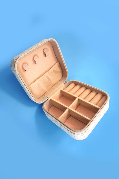 DESIGNED JEWELRY ORGANIZER TRAVEL BOX CASE | 40P552: CHERRY BOW PINK - Lulu Bella Boutique