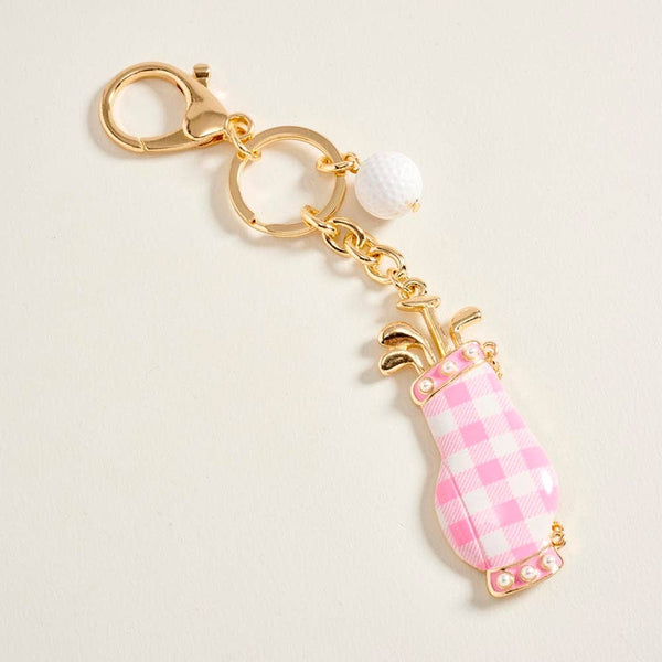 Golf Bag Charm Drop Keychain Bag Charm: Multi - Lulu Bella Boutique