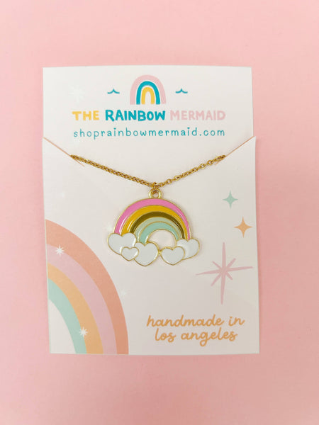 Rainbow with Hearts Necklace