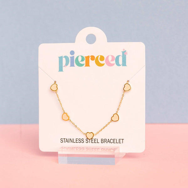 Peachy Heart Bracelet - Lulu Bella Boutique