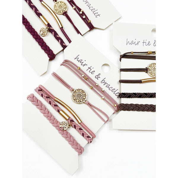 Boho Inspired Hair Tie Bracelets: MIX COLOR / ONE(6) - Lulu Bella Boutique
