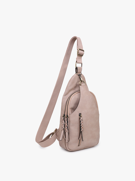M2342 Nikki Dual Compartment Crossbody Sling Bag: Cow - Lulu Bella Boutique