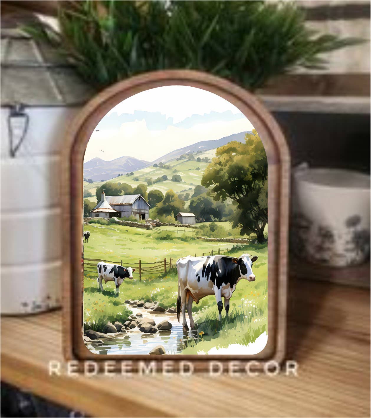 Arch Top Dairy Framed Art   : 6x8" - Lulu Bella Boutique