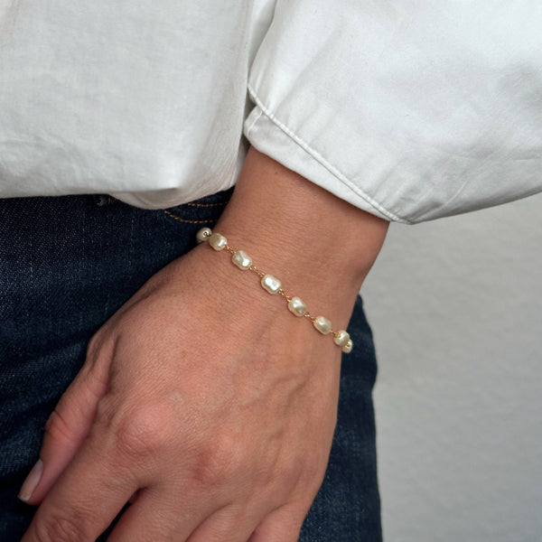 Baroque Pearl Bracelet - Lulu Bella Boutique