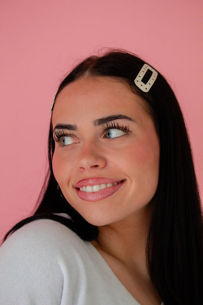 Polka Snap Clips 2-Pack: Black w/white dots
