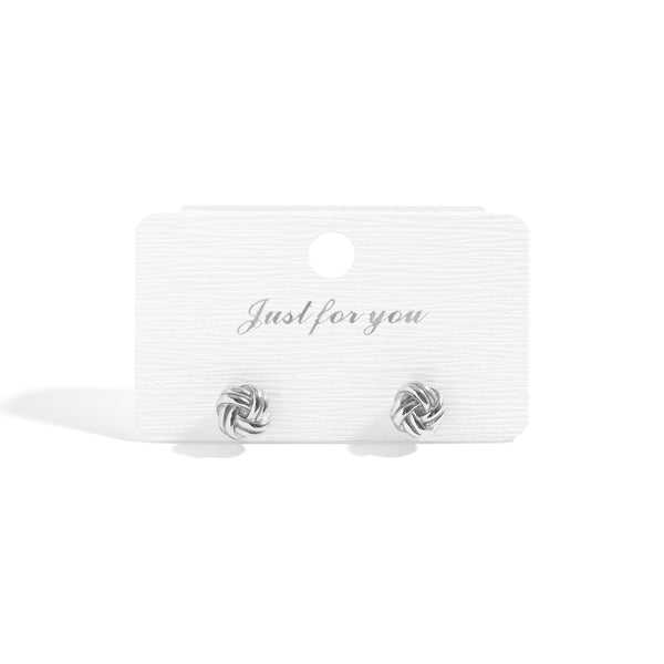 18K Gold PVD Stainless Steel Knot Stud Earrings: Gold - Lulu Bella Boutique
