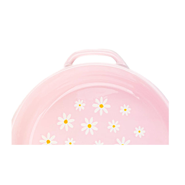 Daisy Polka Dot Round Baker, Pink - Lulu Bella Boutique
