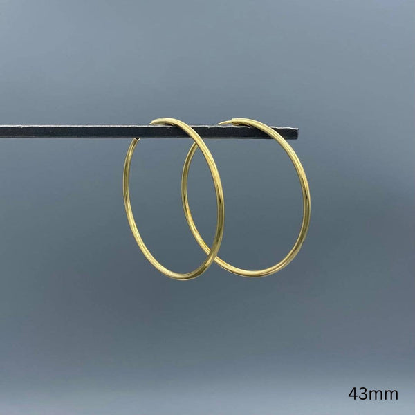 2mm Gold-filled Endless Hoop Earrings: 43mm - Lulu Bella Boutique