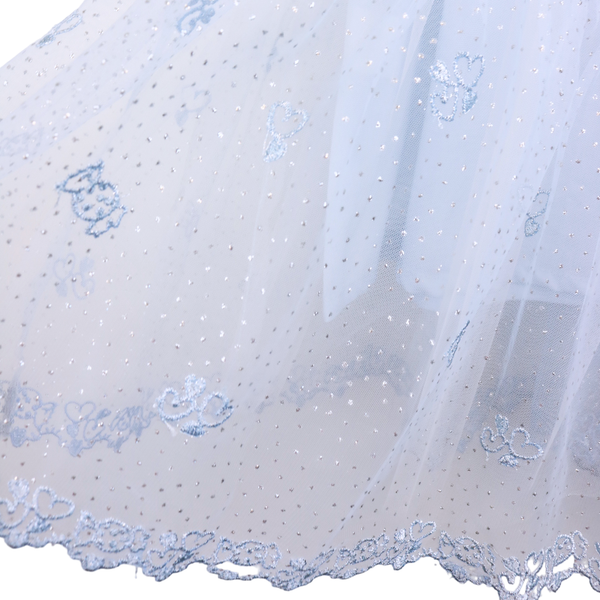 Floral Embroidery Mesh Dress BLUE Floral Embroidery Mesh Dress BLUE