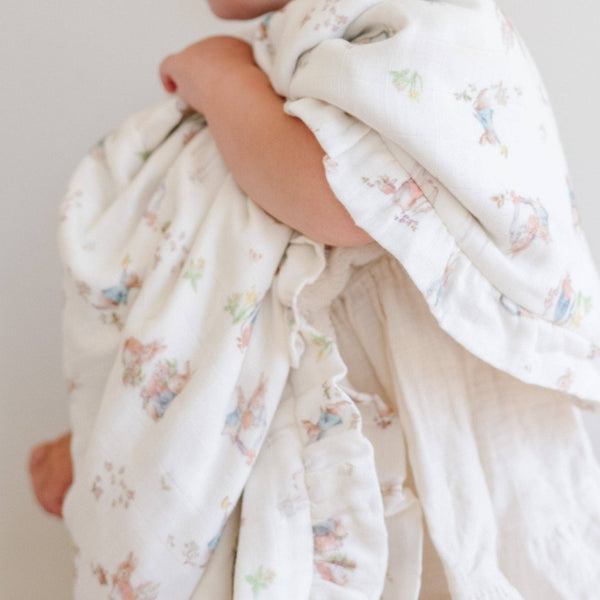 PETER RABBIT™ BAMBOO RAYON MUSLIN/LUSH BLANKETS: Girl - Lulu Bella Boutique