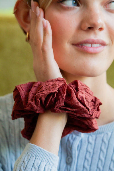 Burgundy Jumbo Scrunchie