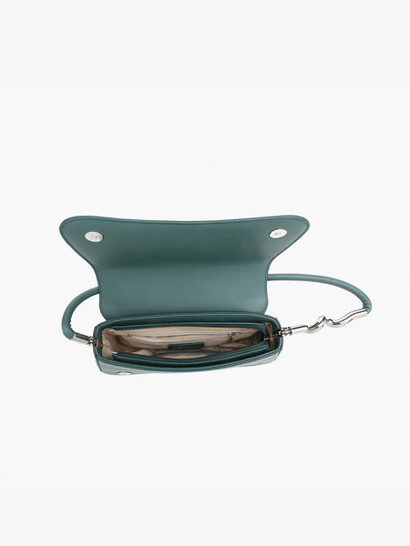 JN2554 Toronto Detailed Edge Shoulder Bag: Off White - Lulu Bella Boutique
