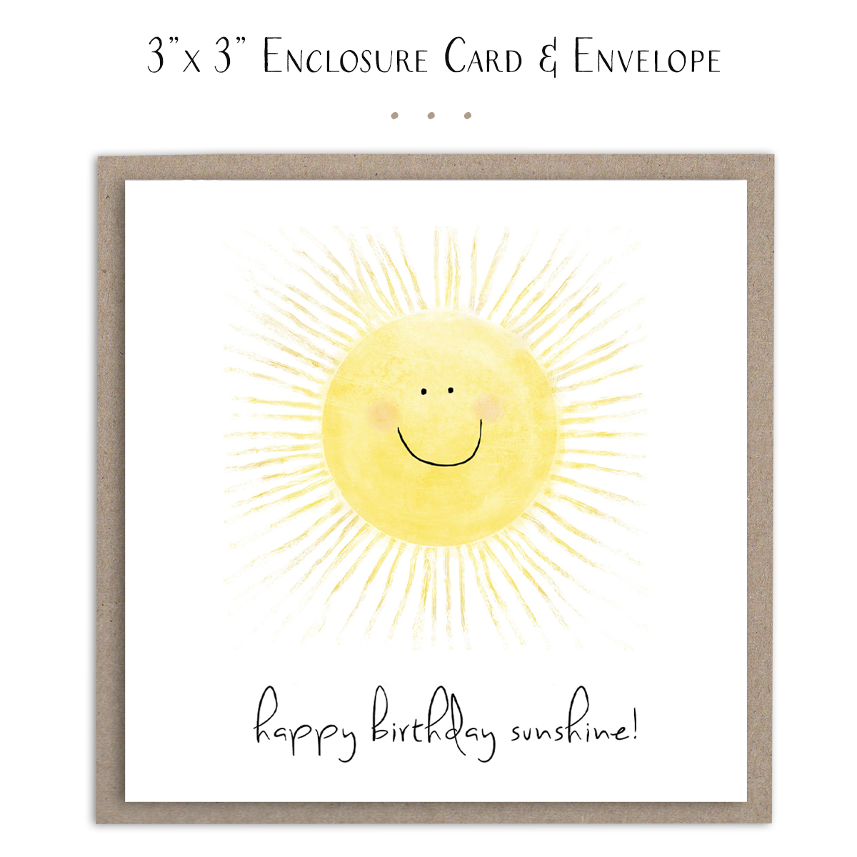 Happy Birthday Sunshine - Mini Card : Glitter - Lulu Bella Boutique