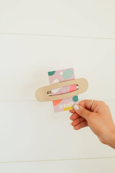 Oversized Flat Claw Clip: Brick