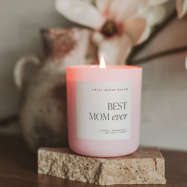 *NEW* Best Mom Ever 15 oz Soy Candle, Matte Jar - Gifts - Lulu Bella Boutique