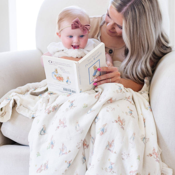 PETER RABBIT™ BAMBOO RAYON MUSLIN/LUSH BLANKETS: Girl - Lulu Bella Boutique