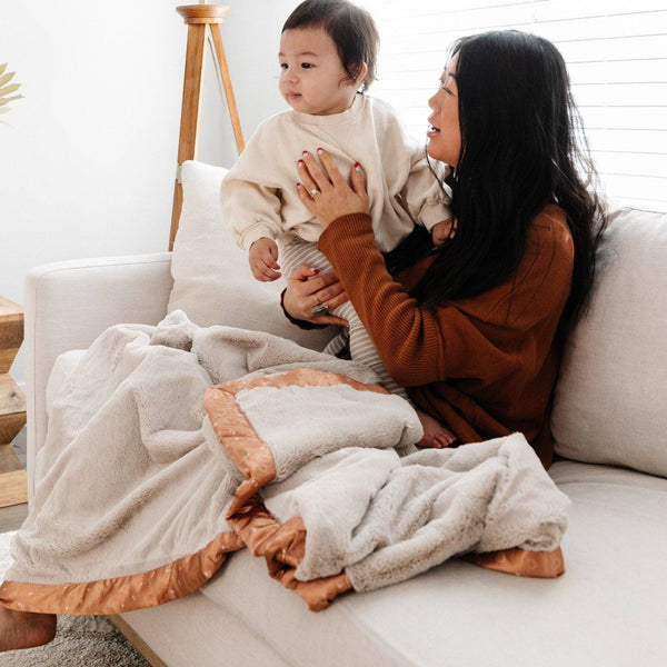 SATIN BORDER TODDLER BLANKETS: Tulip