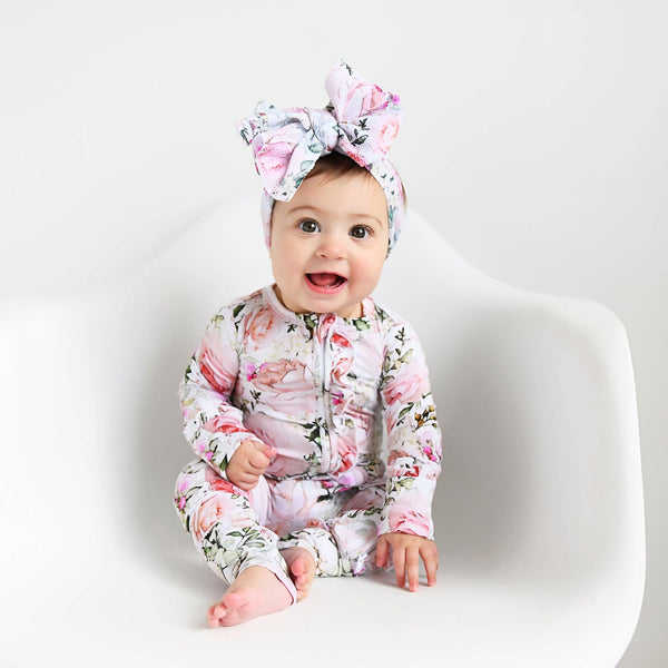 Bamboo Baby Pajama Sleepies Little Baby Ruffle Zip Caroline: 2T