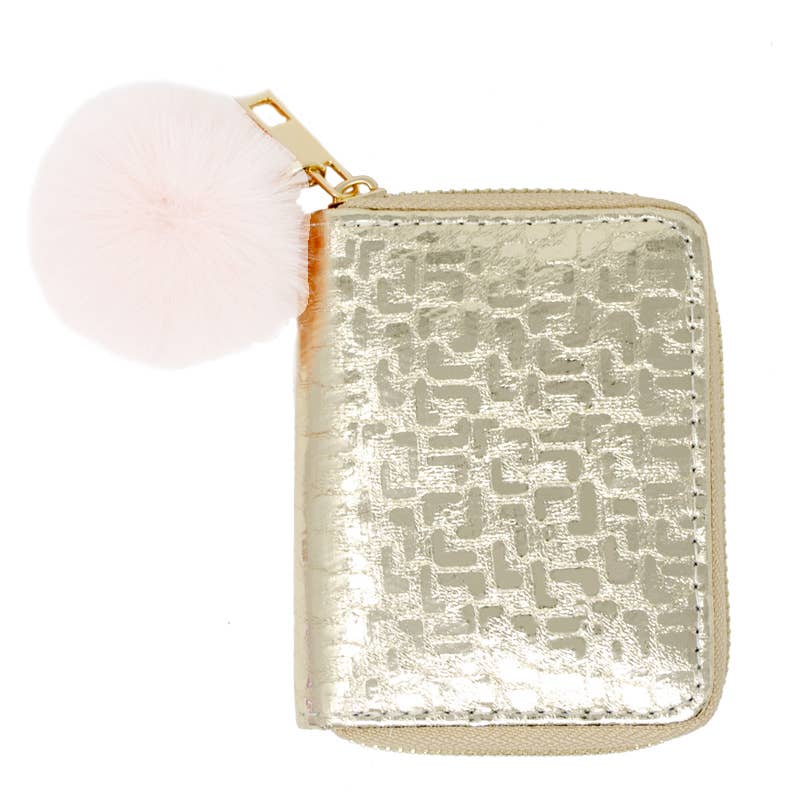 Shiny Gold Pattern Wallet: Gold