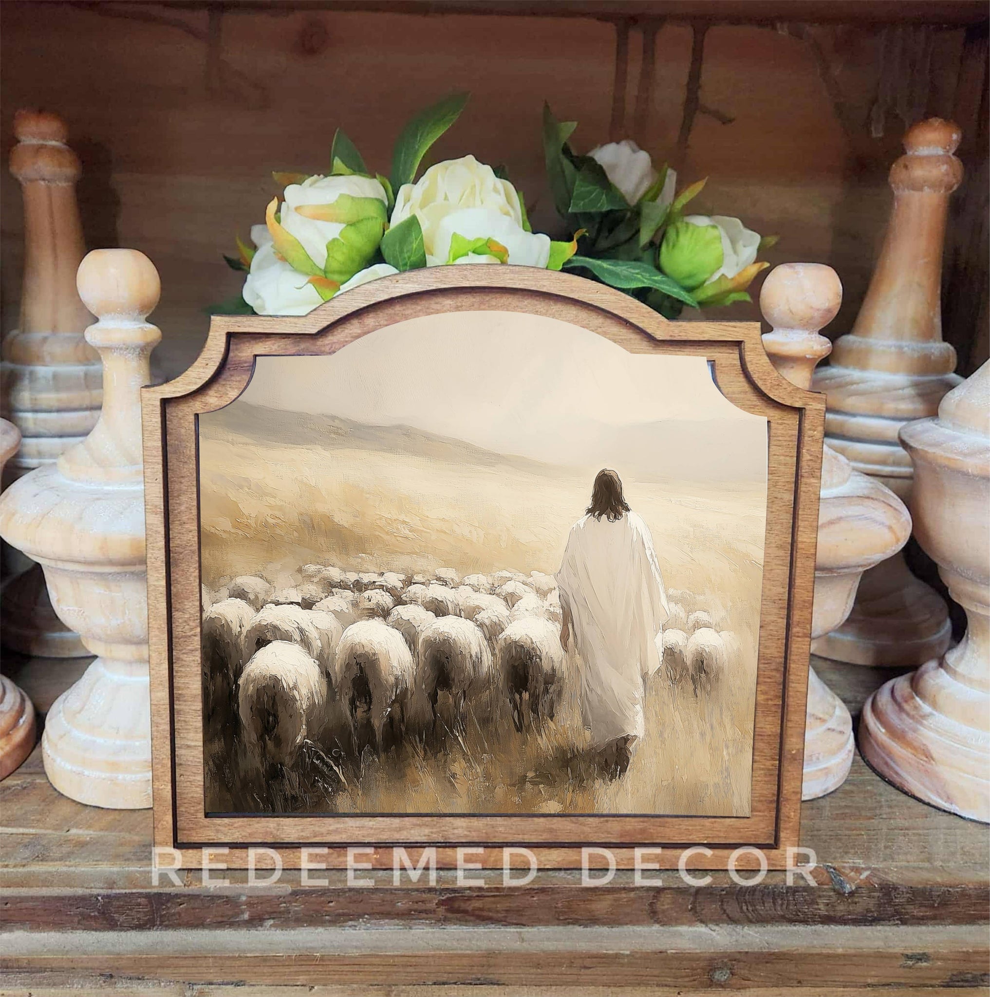 Provincial Jesus Sheep Framed Art - Lulu Bella Boutique