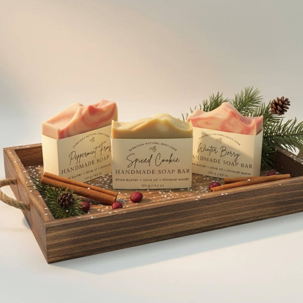 Peppermint Frost Handmade Soap Bar SEASONAL VEGAN Winter