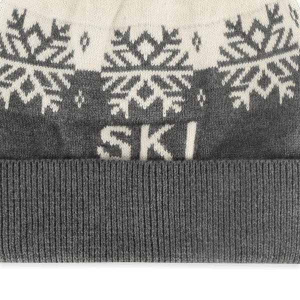 Ski Day Knit Baby Beanie Hat (Organic Cotton): Charcoal / One Size