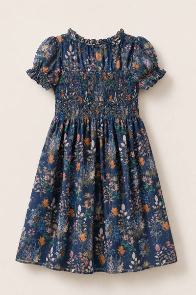 Mini Leonora Dress in Midnight Autumn Bouquet