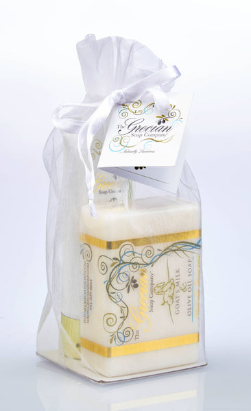 Goat Milk Relaxation Organic Soap and Lotion Gift Set: Plumeria