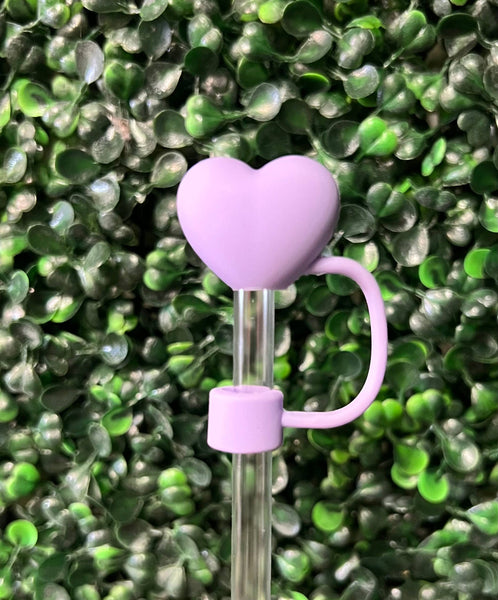 Large Heart Straw Toppers: Mint