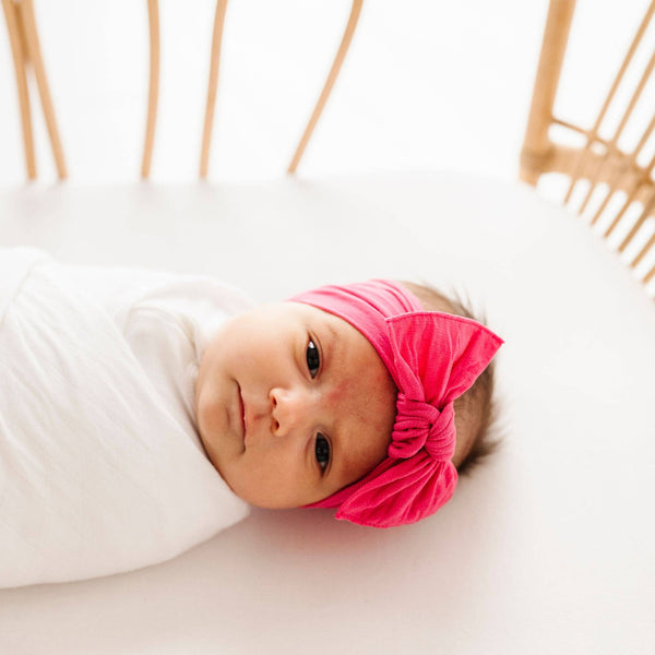 Baby Bling® The Original Knot soft nylon headband: Peach - Lulu Bella Boutique