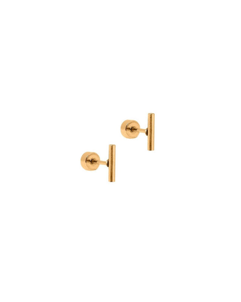 Screwback Stud Earrings - Perry Gold