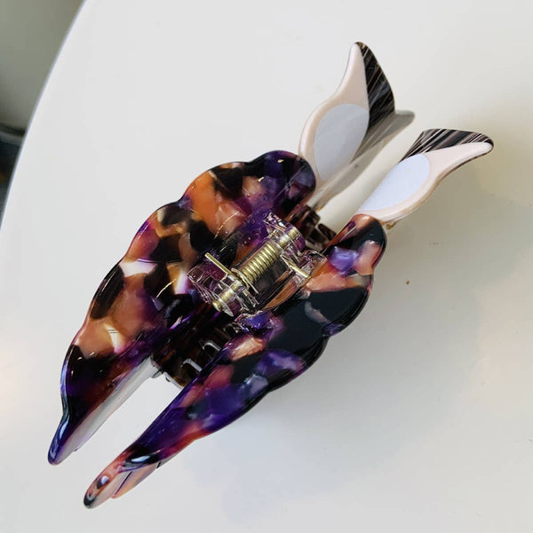 FASHIONABLE WHITE SWAN ACETIC ACID HAIR CLIP_CWAHA0549: Black / (OS) 2 - Lulu Bella Boutique