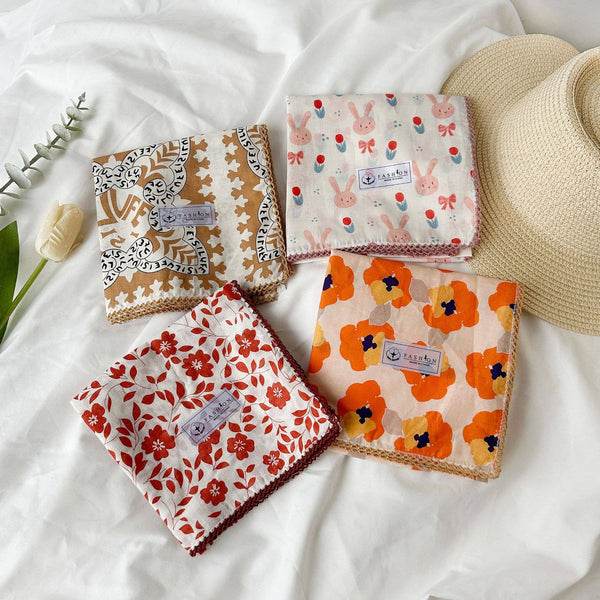 Chic Versatile Vintage Printed Square Scarf - Lulu Bella Boutique