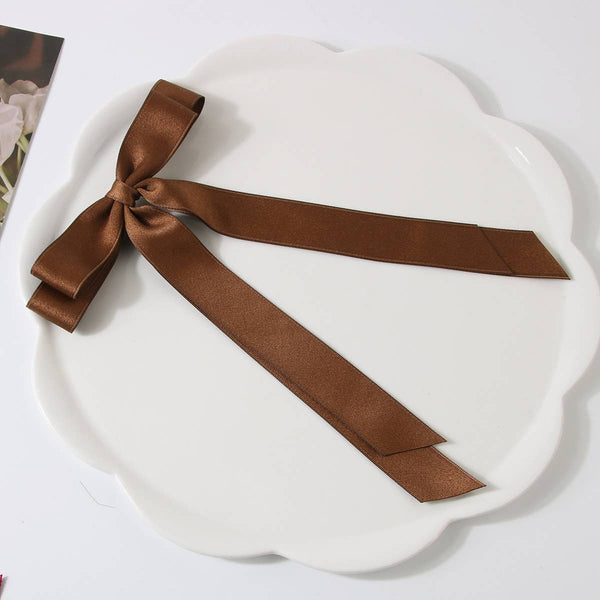 DOUBLE-LAYERED BOW HAIR CLIP_CWAHA1047: LIGHTPINK / (OS) 5 - Lulu Bella Boutique