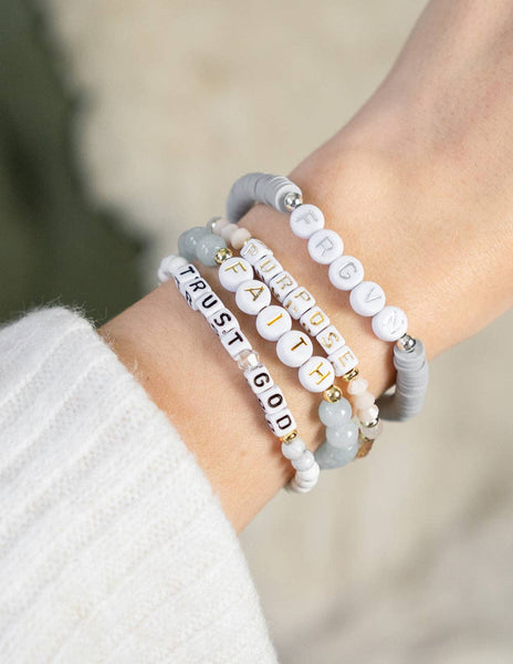 Trust God Letter Bracelet: Small - Lulu Bella Boutique