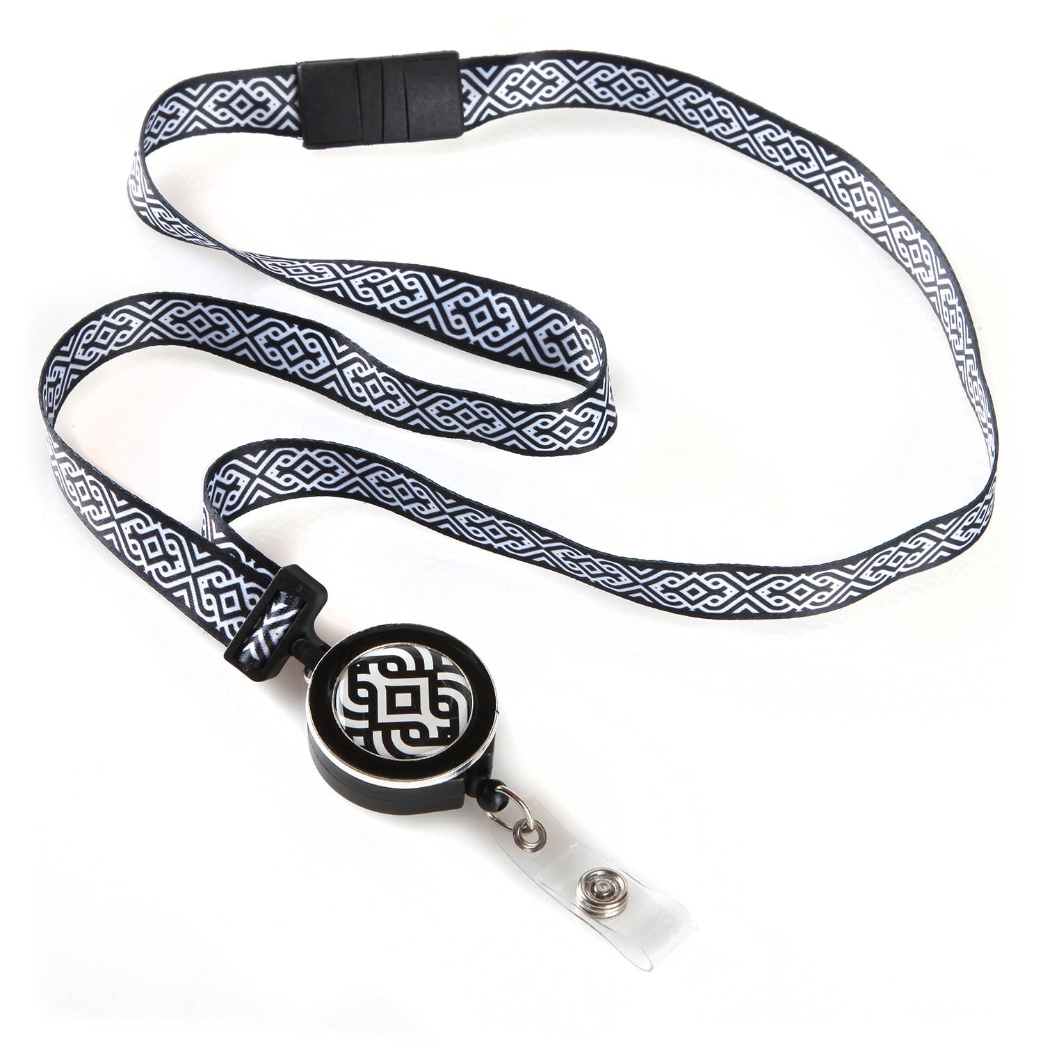 Scroll Ribbon Lanyard with Detachable Reel - Lulu Bella Boutique