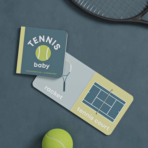 Tennis Baby- Board Book - Lulu Bella Boutique
