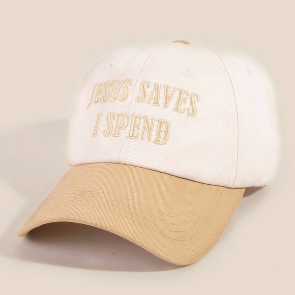 Jesus Saves I Spend Trucker Hat: KA - Lulu Bella Boutique