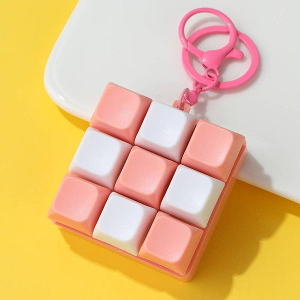 Keyboard Fidget Stress Relief Keychain: LAVENDER