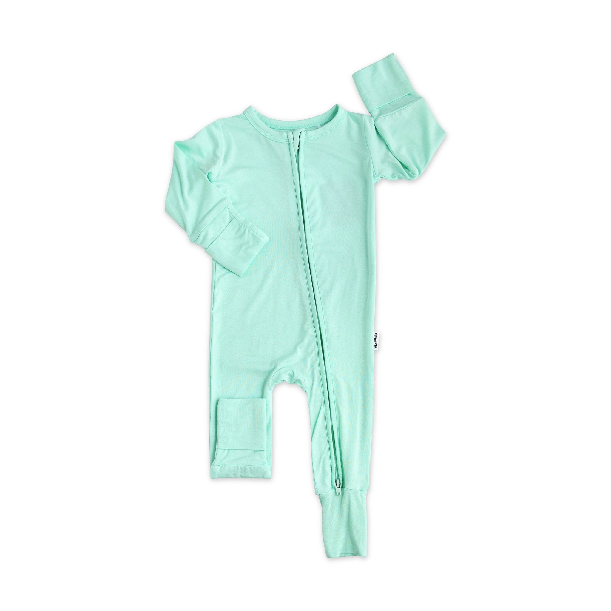 Bamboo Baby Pajama Sleepies Little Baby Zip Finley: 0-3m